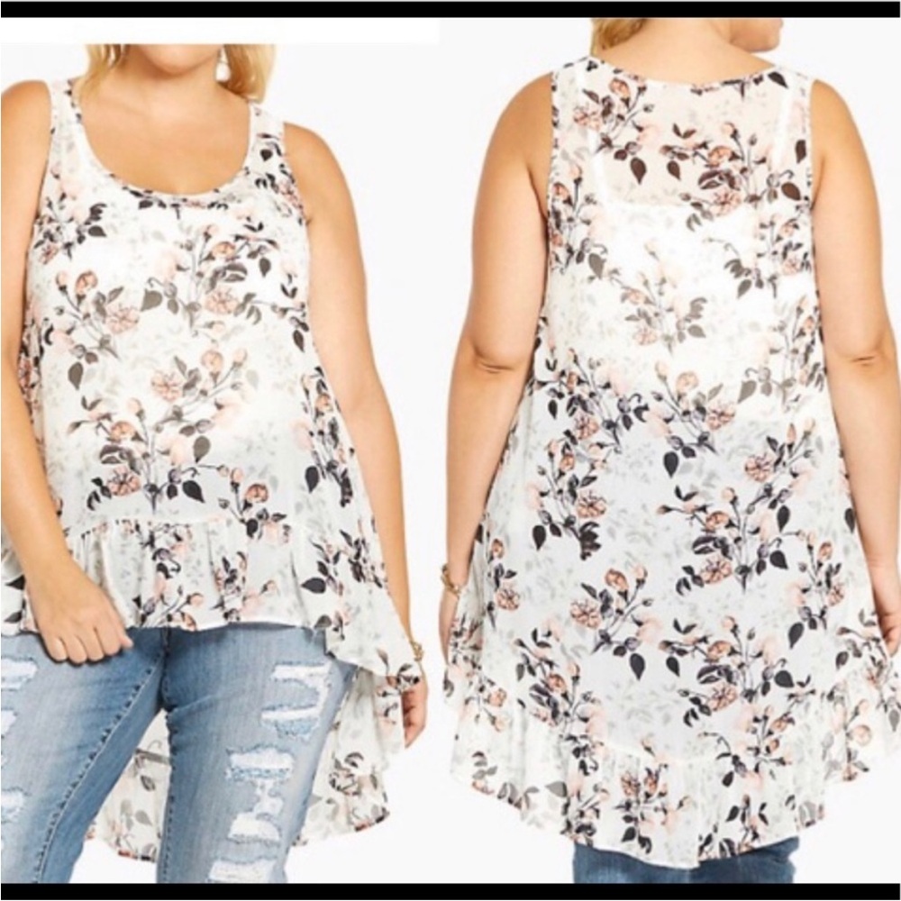 Women’s sheer overlay tank